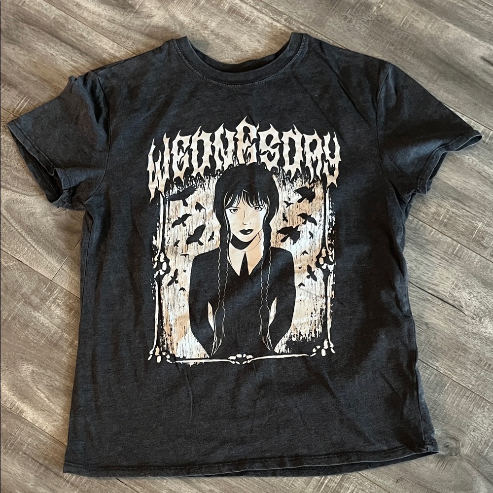 Kids Grey Wednesday Graphic T-Shirt